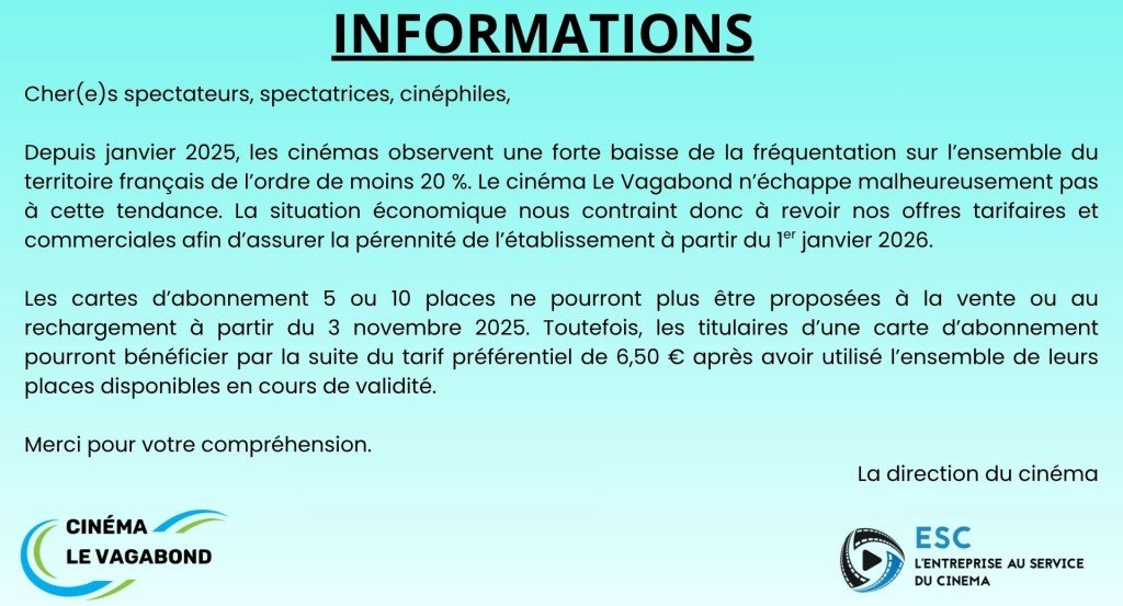 actualité Message Evolution Tarifaire